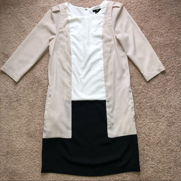 H&M Color Block 3/4 Sleeve Work Dress - Picture 3 of 12
